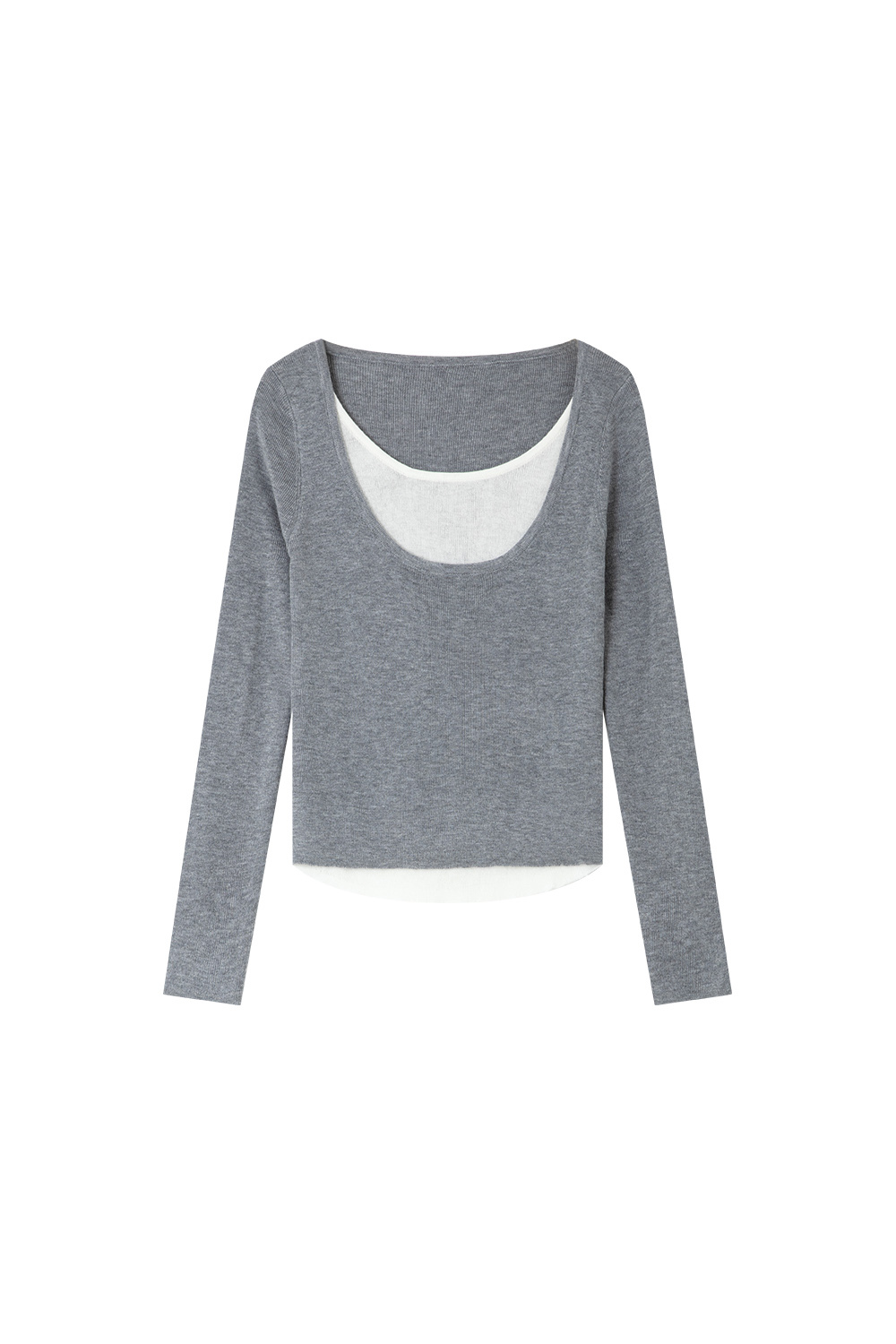 Fake Two-Piece Base Sweater