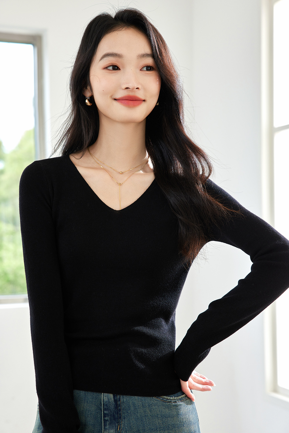 Casual And Versatile Base Sweater