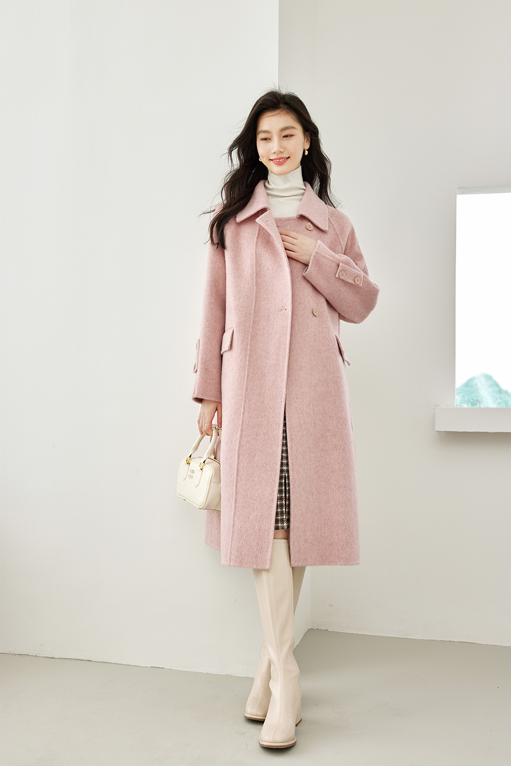 Minimalist Style Wool Coat-VIMLYSTORE