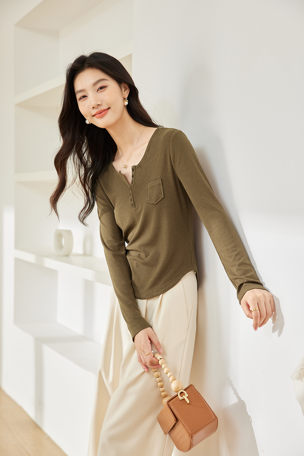 Wool Blend Bottoming Shirt