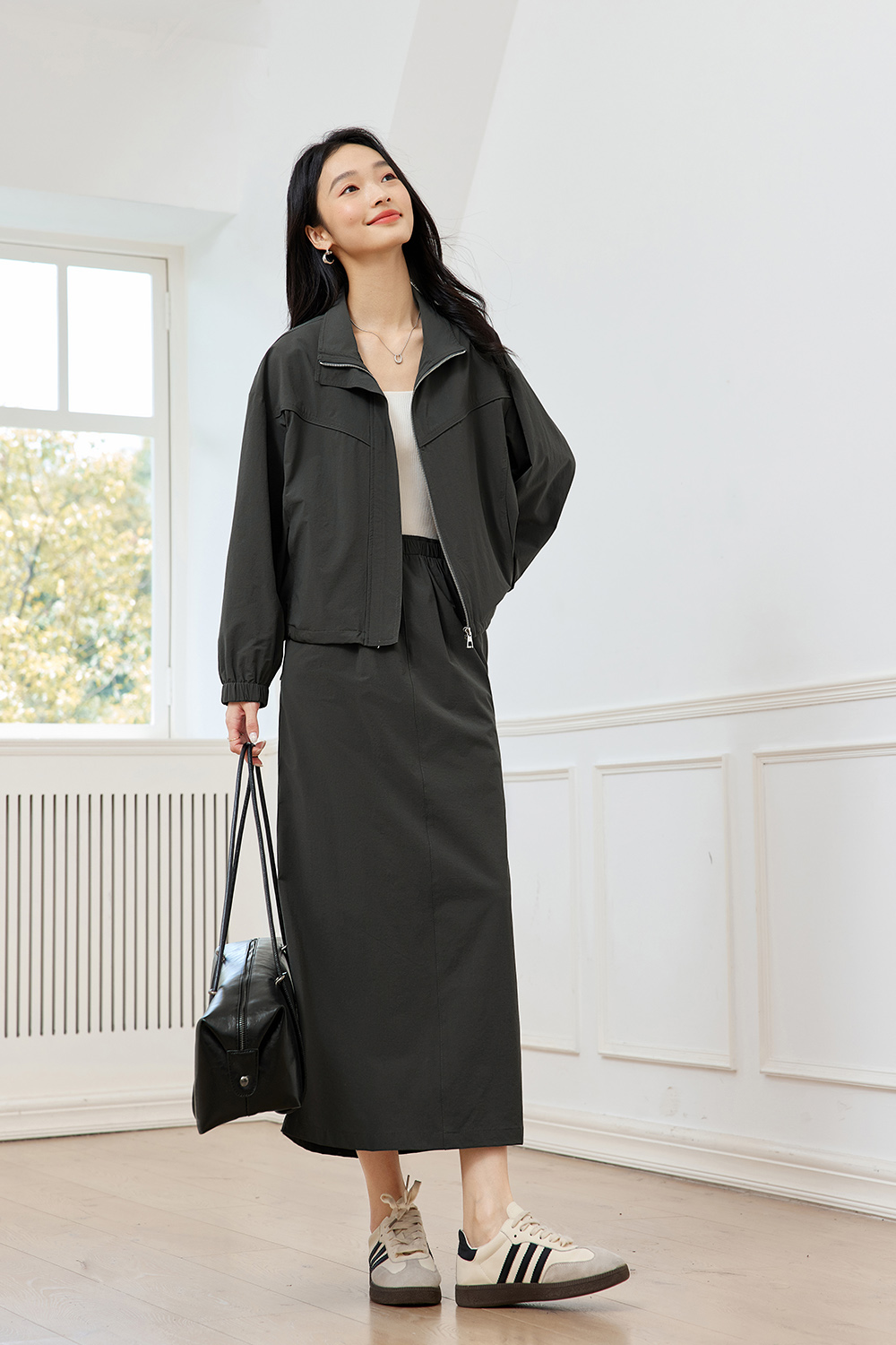 Stand Collar Workwear Casual Suit