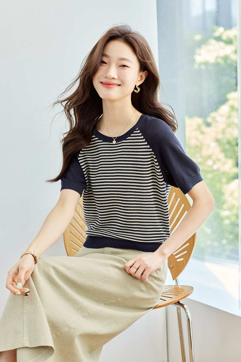 Striped Contrast Sweater