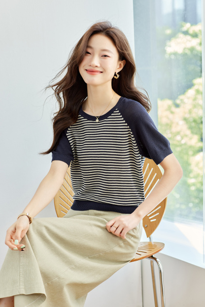 Striped Contrast Sweater