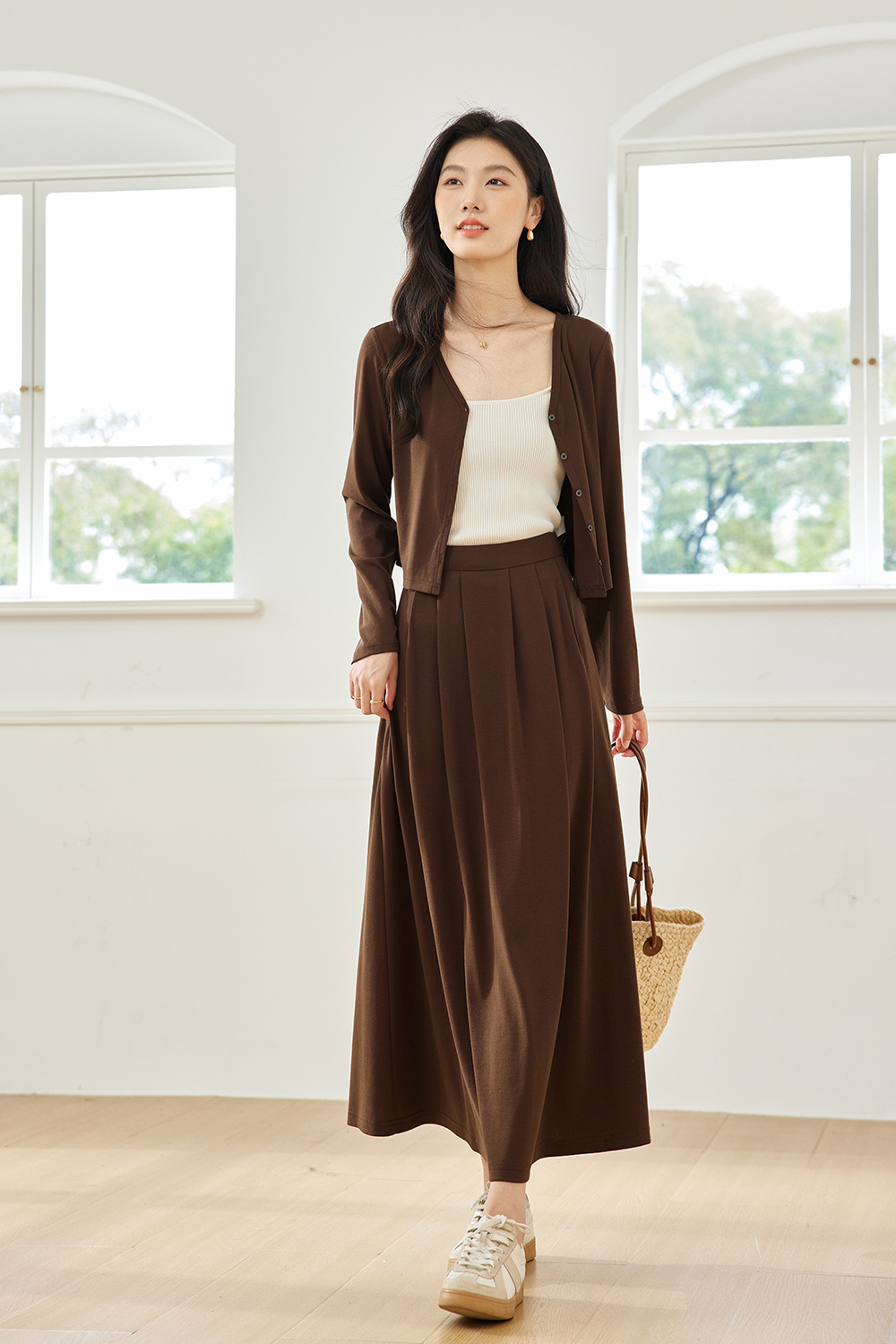 Lazy And Comfortable Cardigan Suit