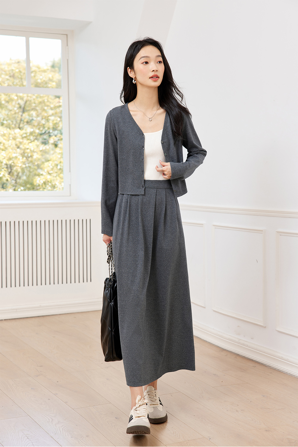 Lazy And Comfortable Cardigan Suit