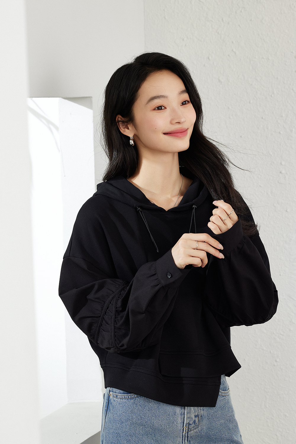 Irregular Design Hooded Sweatshirt