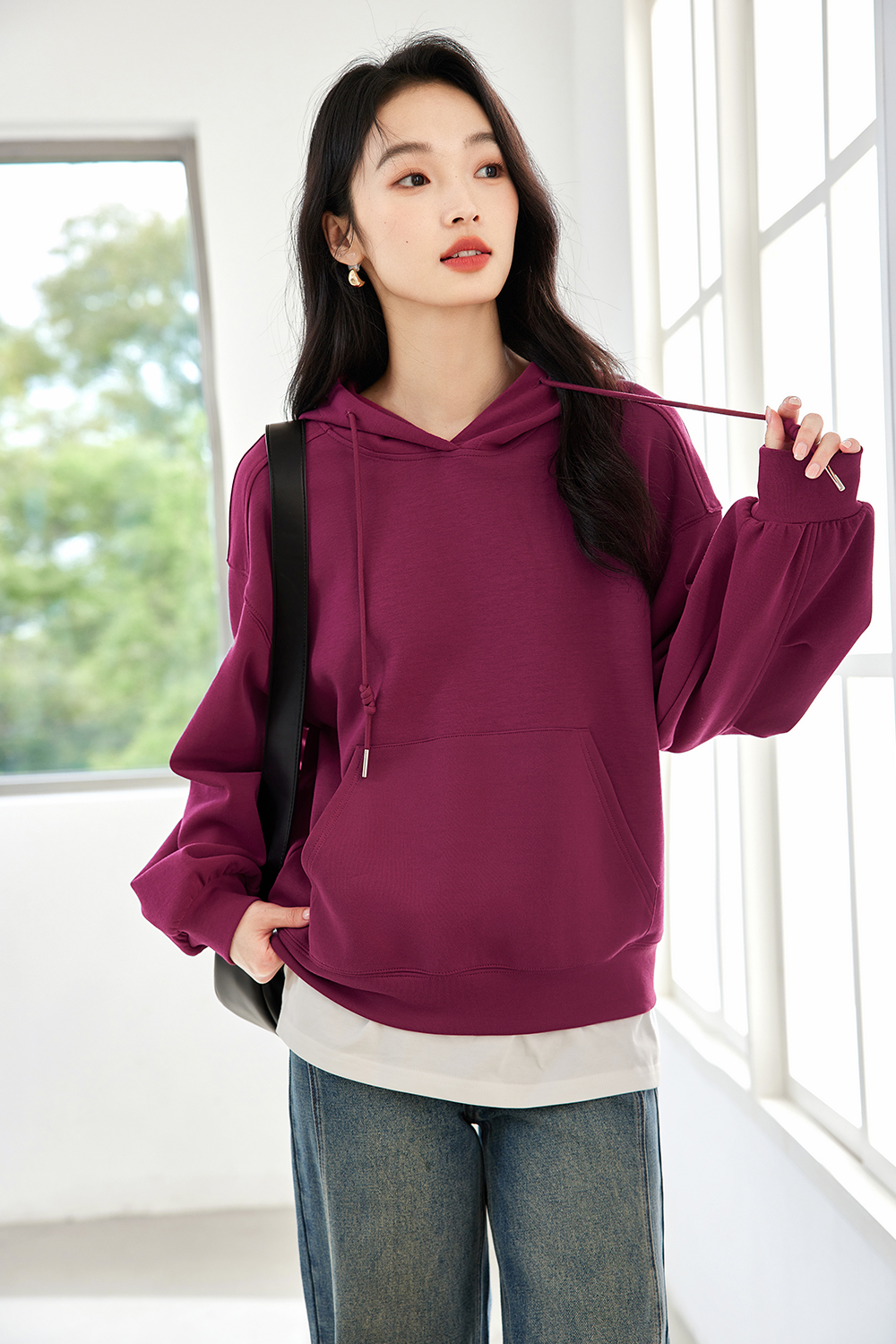 Lazy American Style Casual Hoodie Sweatshirt-VIMLYSTORE