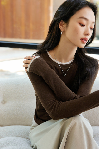 Faux Two-Piece Knitted Base Layer