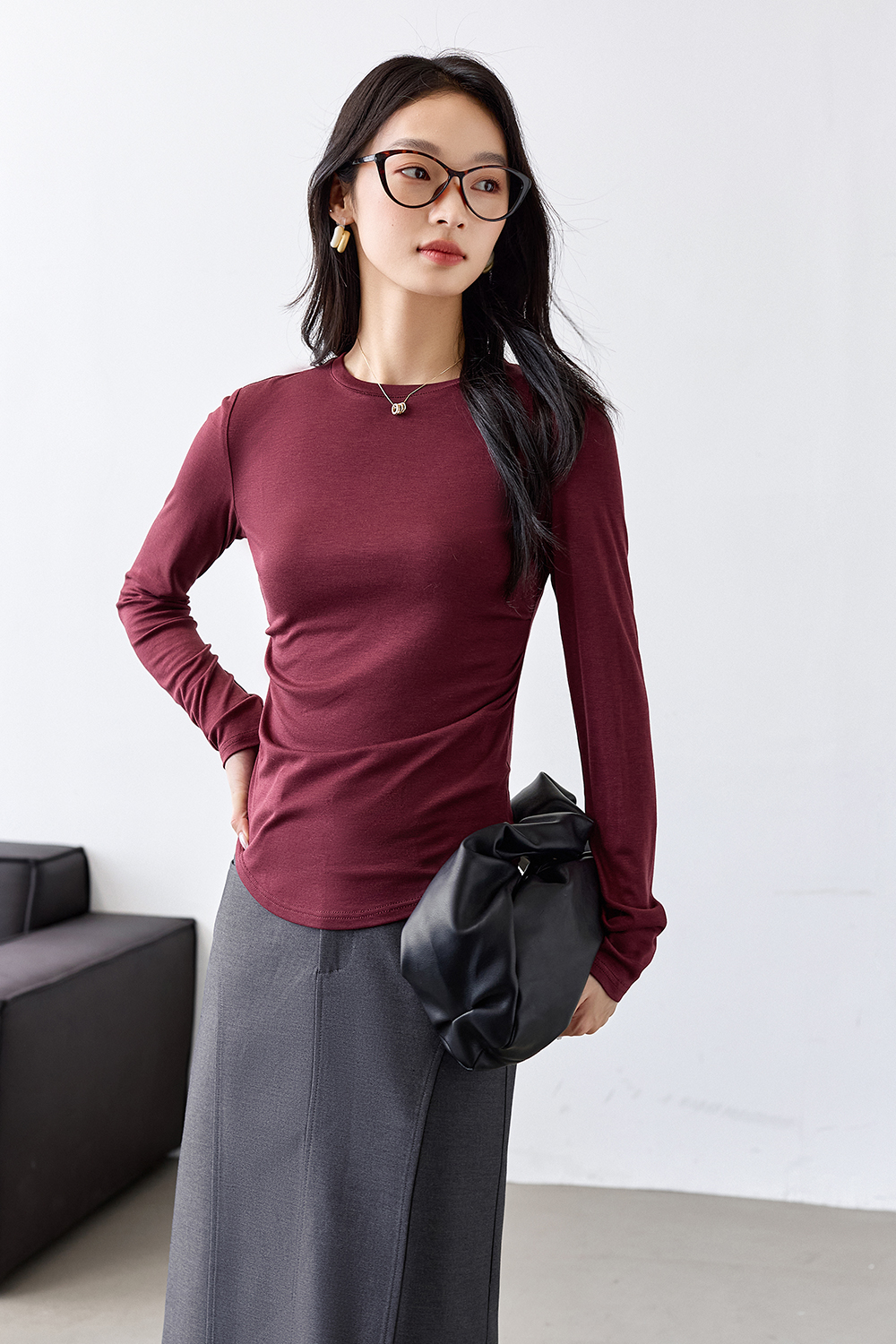 Wool blend knitted base layer