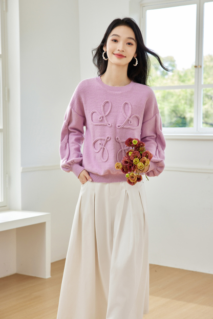 3D Line Design Sweater
