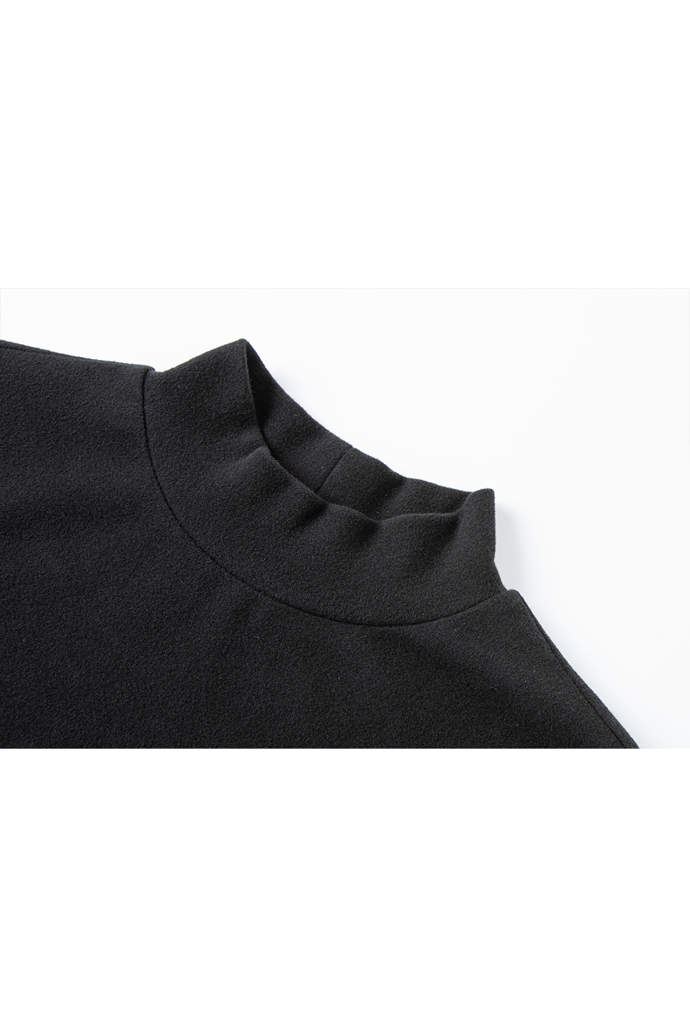 Black double-fabric spliced dress-VIMLYSTORE