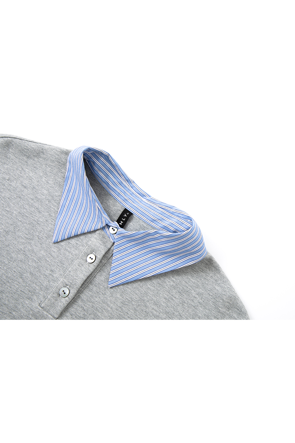 School Style Spliced Lapel Sweatshirt