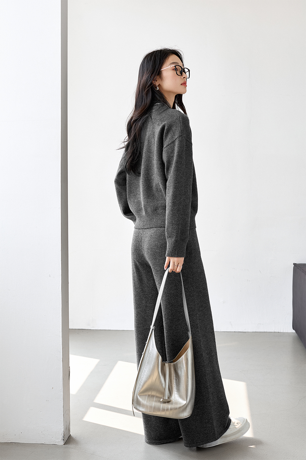 Textured Wool Blend Suit-VIMLYSTORE