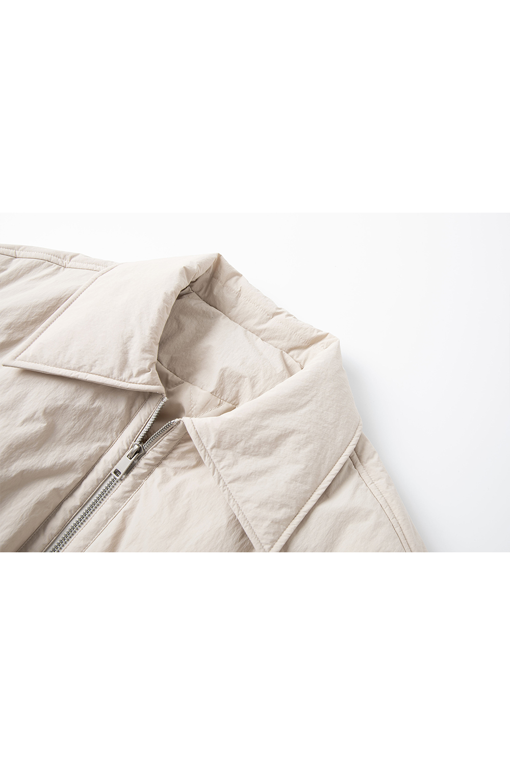 Lapel Spliced Short Cotton Padded Jacket