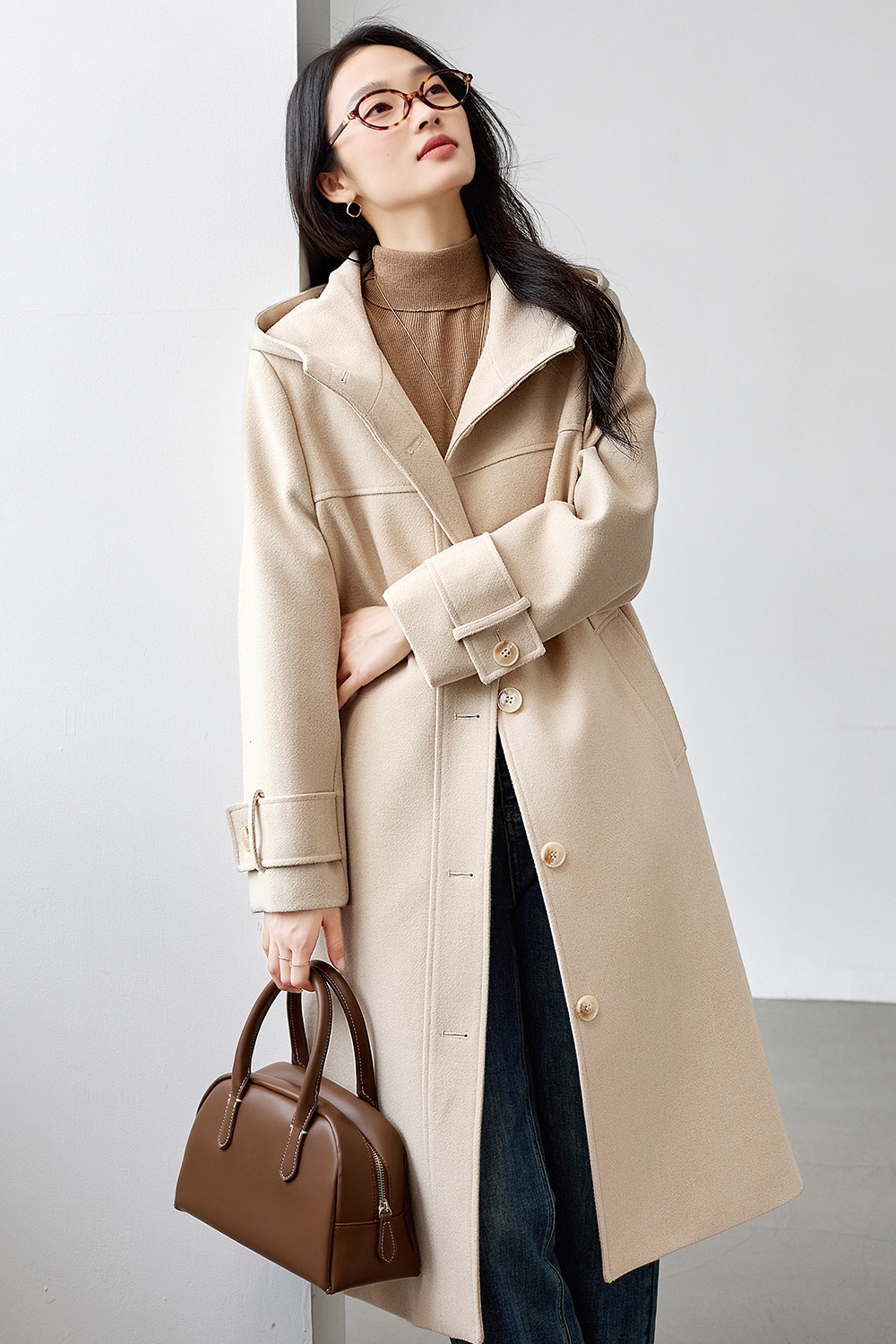 Solid Color Quilted Cotton-Padded Hooded Coat-VIMLYSTORE