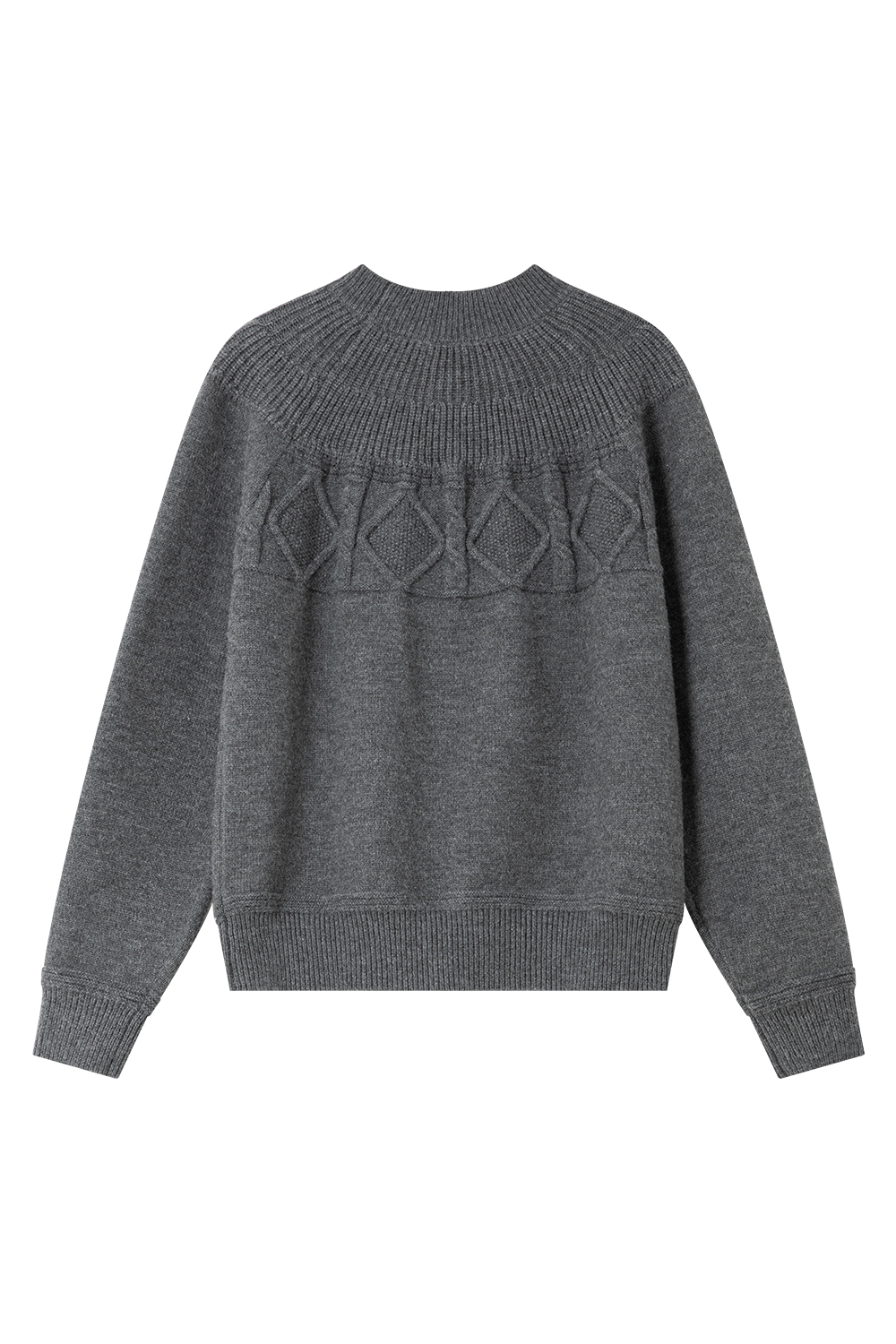 Diamond decoration knitted sweater-VIMLYSTORE