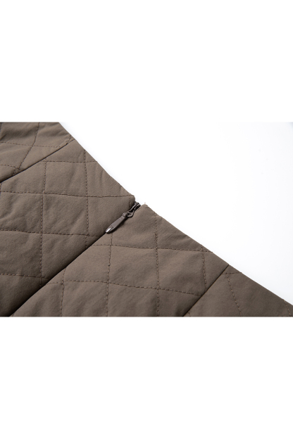 Classic Brown Diamond-Quilted Padded Set