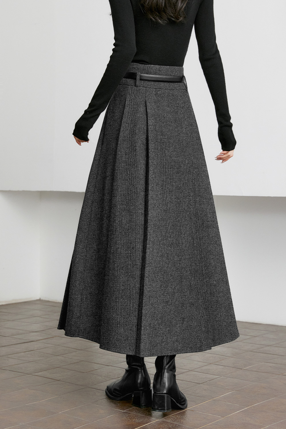 Fashionable Highwaisted Pleated Skirt-VIMLYSTORE