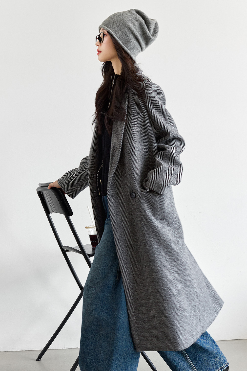 Wool blend trench coat-VIMLYSTORE