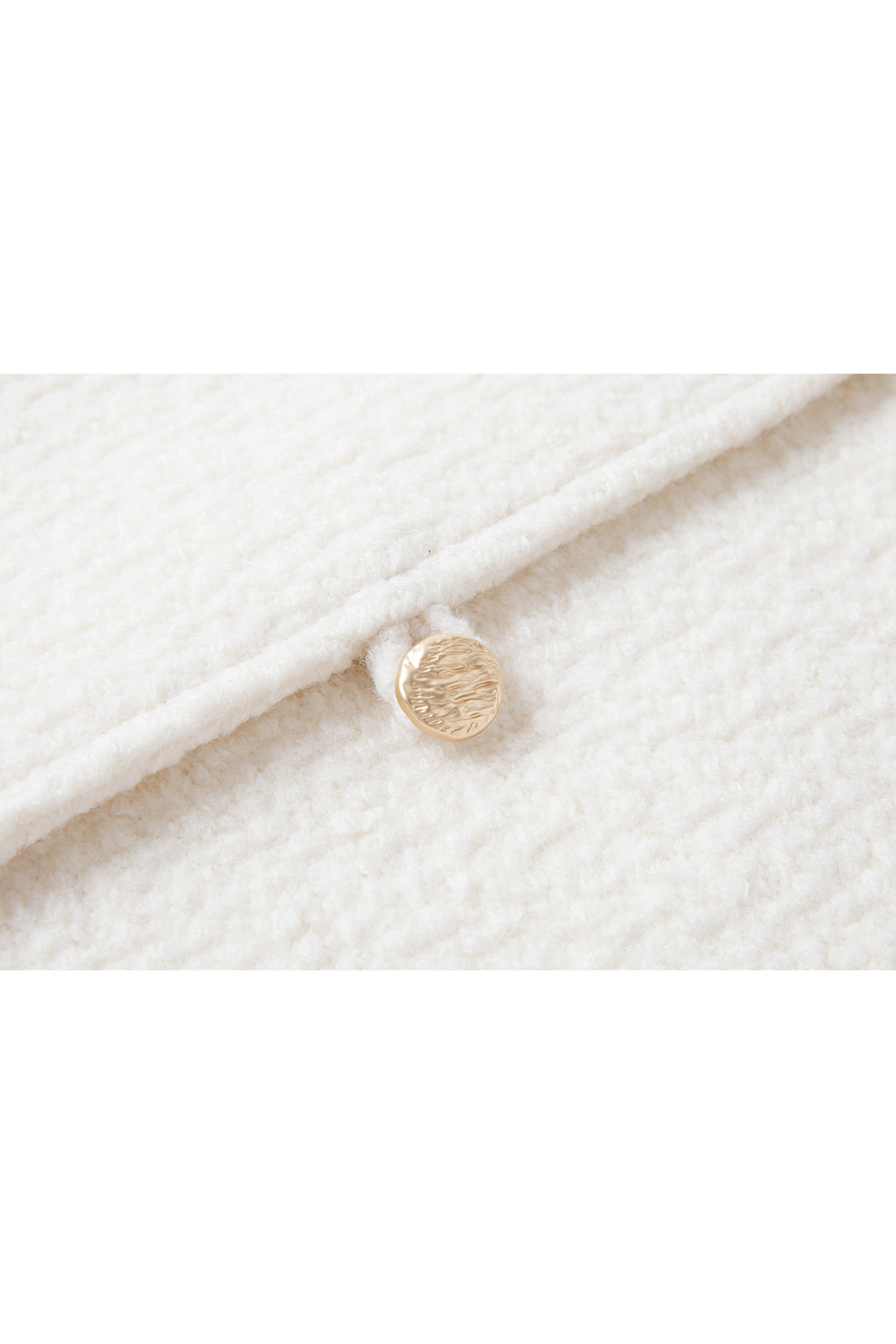 Buttoned Design Tweed Short-length Coat-VIMLYSTORE