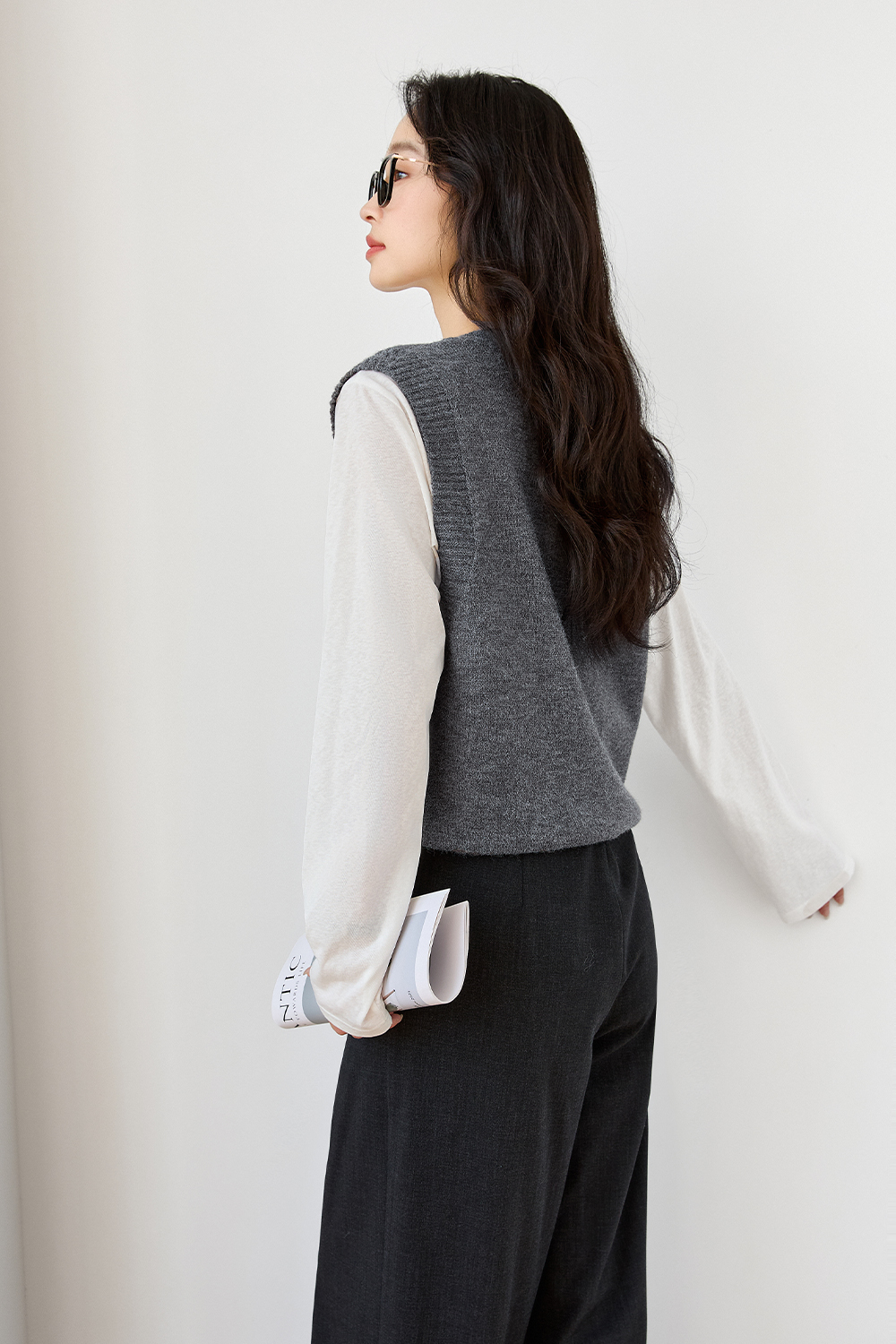 Simple Layered Casual Knitted Sweater