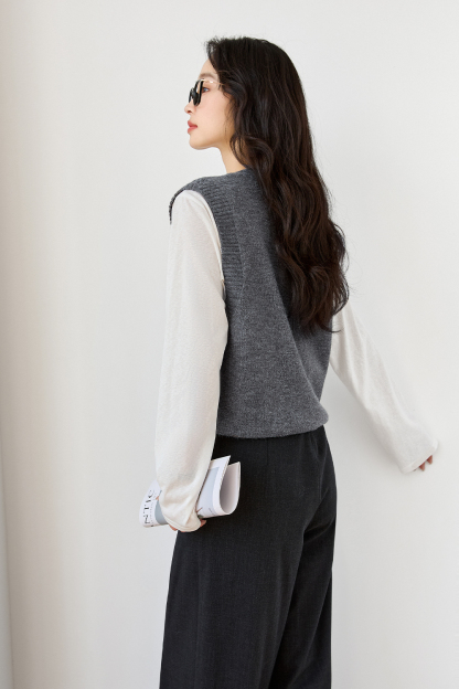 Simple Layered Casual Knitted Sweater
