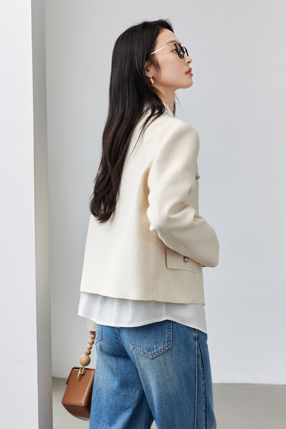 Metal Button Short Jacket-VIMLYSTORE