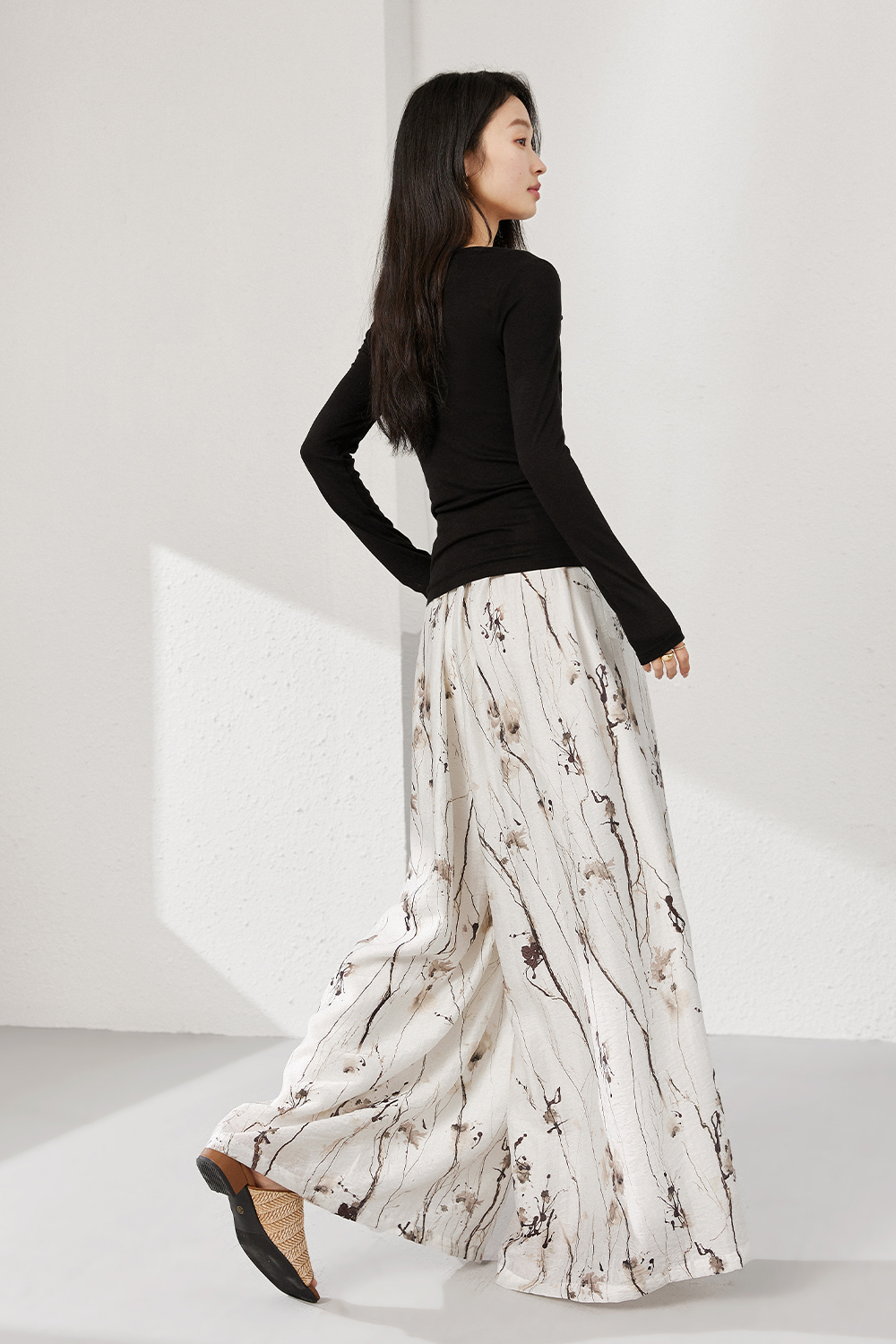 Chinese Style Casual Skirt Pants
