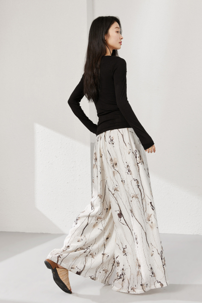 Chinese Style Casual Skirt Pants