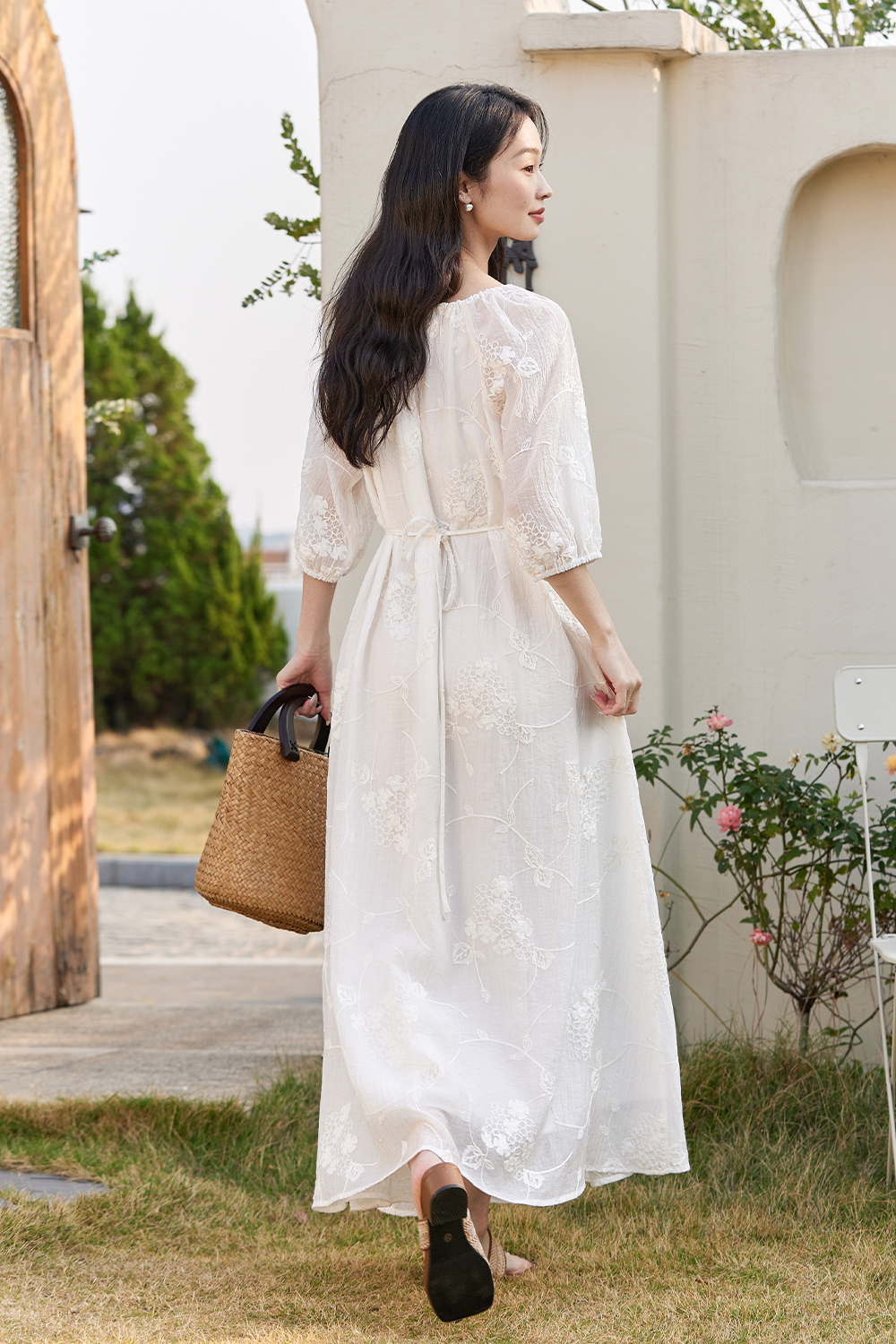 Embroidered Texture Dress