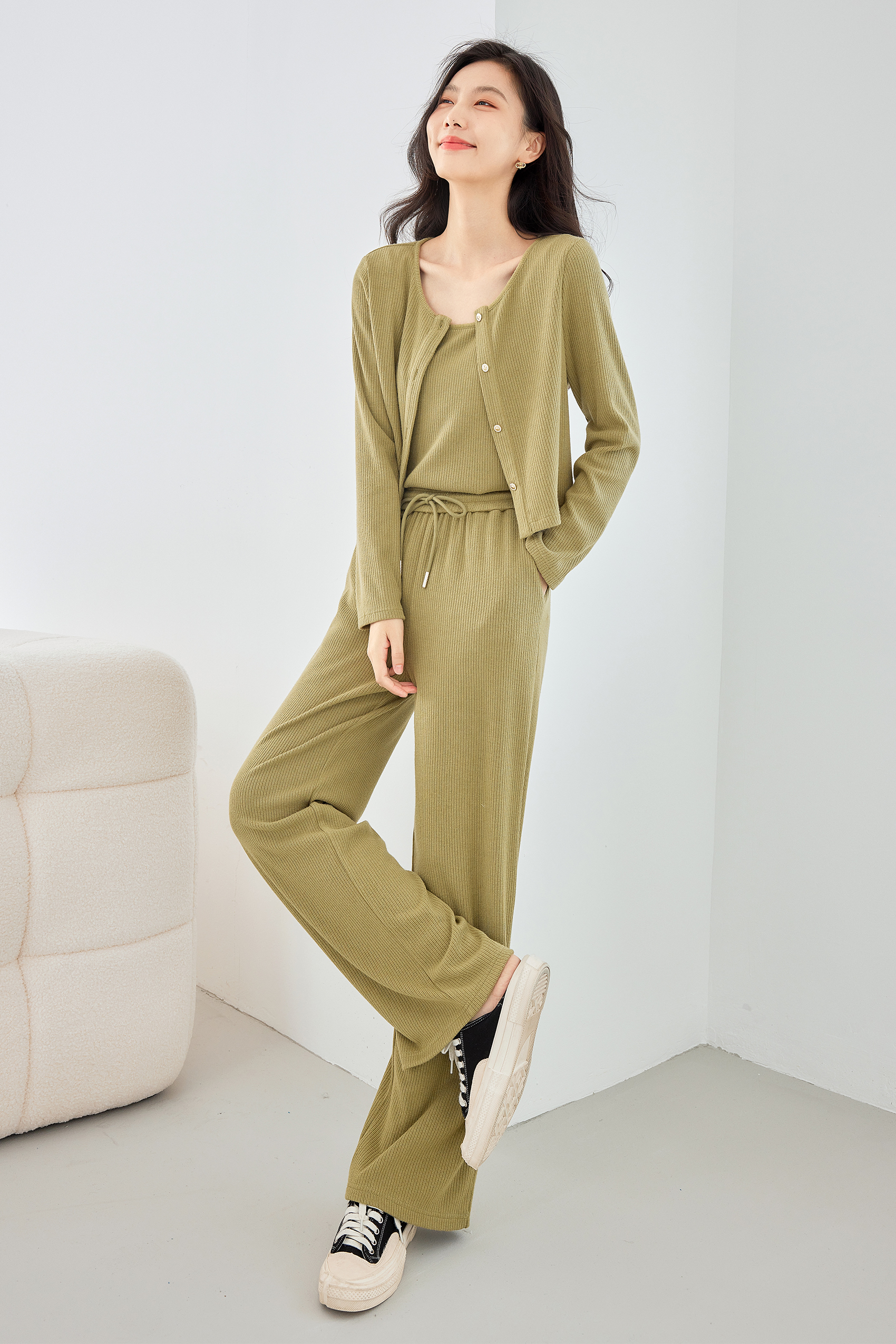 Three -piece sports knit set-VIMLYSTORE