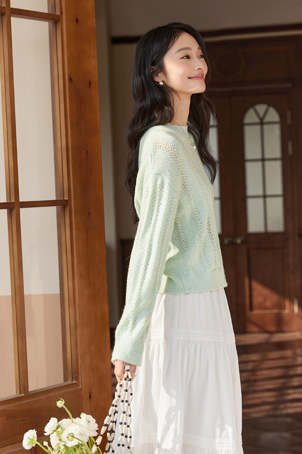 Small Hollow-out Knitwear-VIMLYSTORE