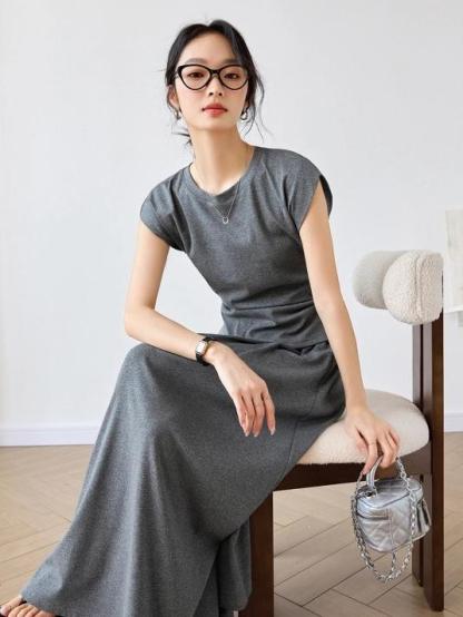 Casual Khmer Grey Suit