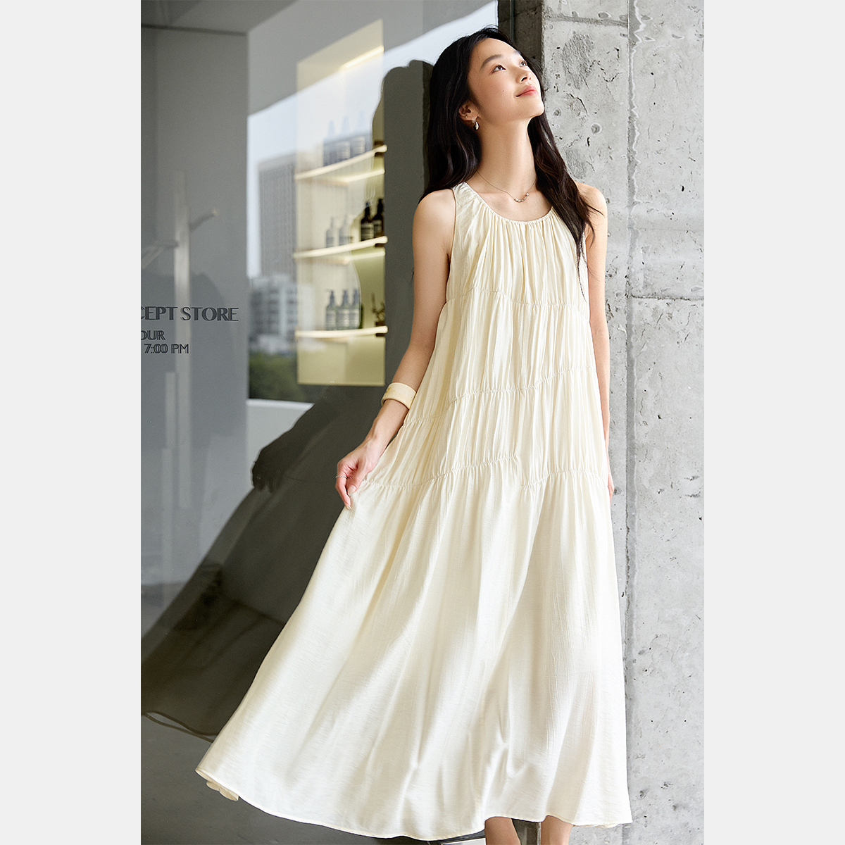 Elegant Pleated Dress