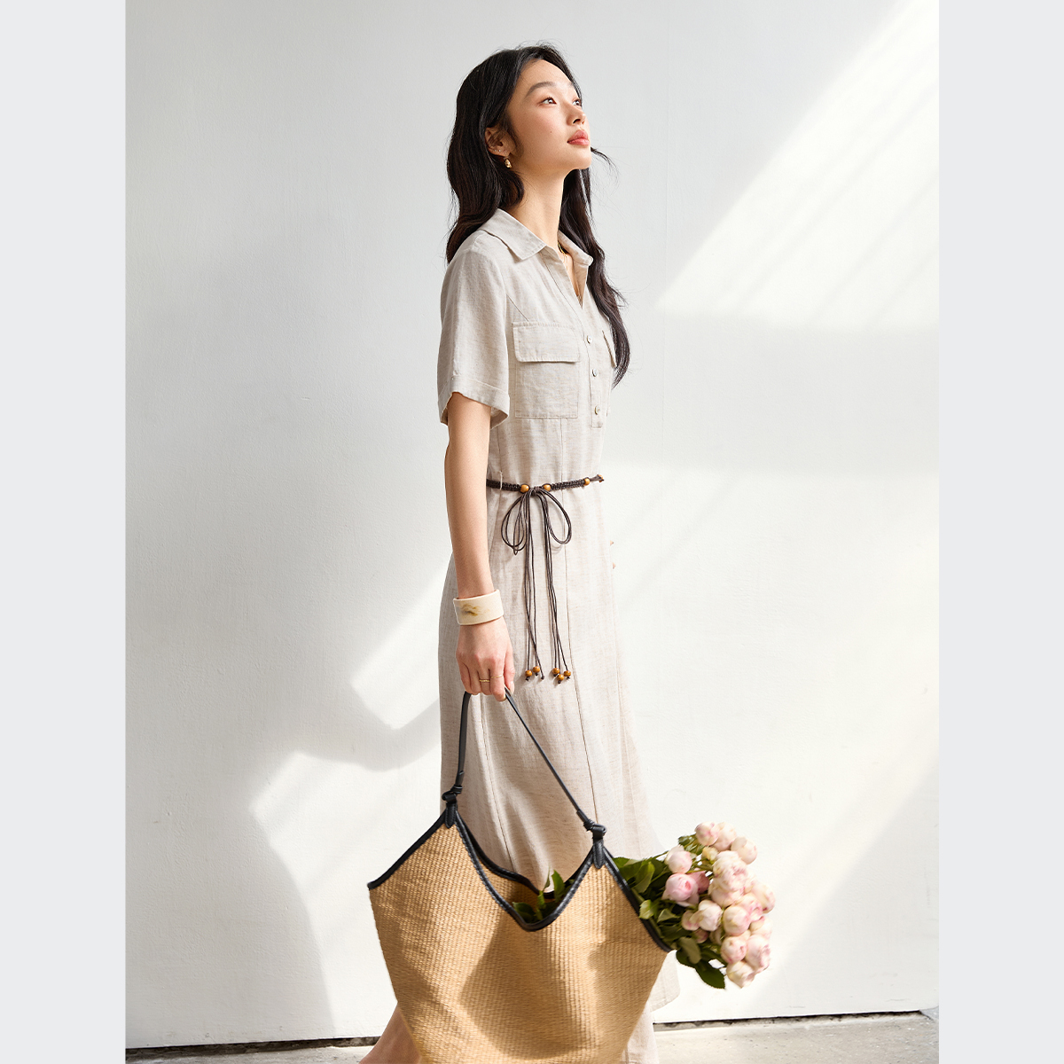 Mature And Elegant Shirt Dress