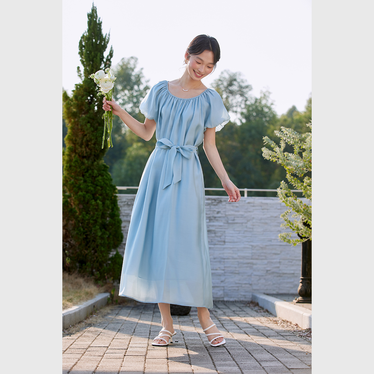 Elegant Puff Sleeve Dress