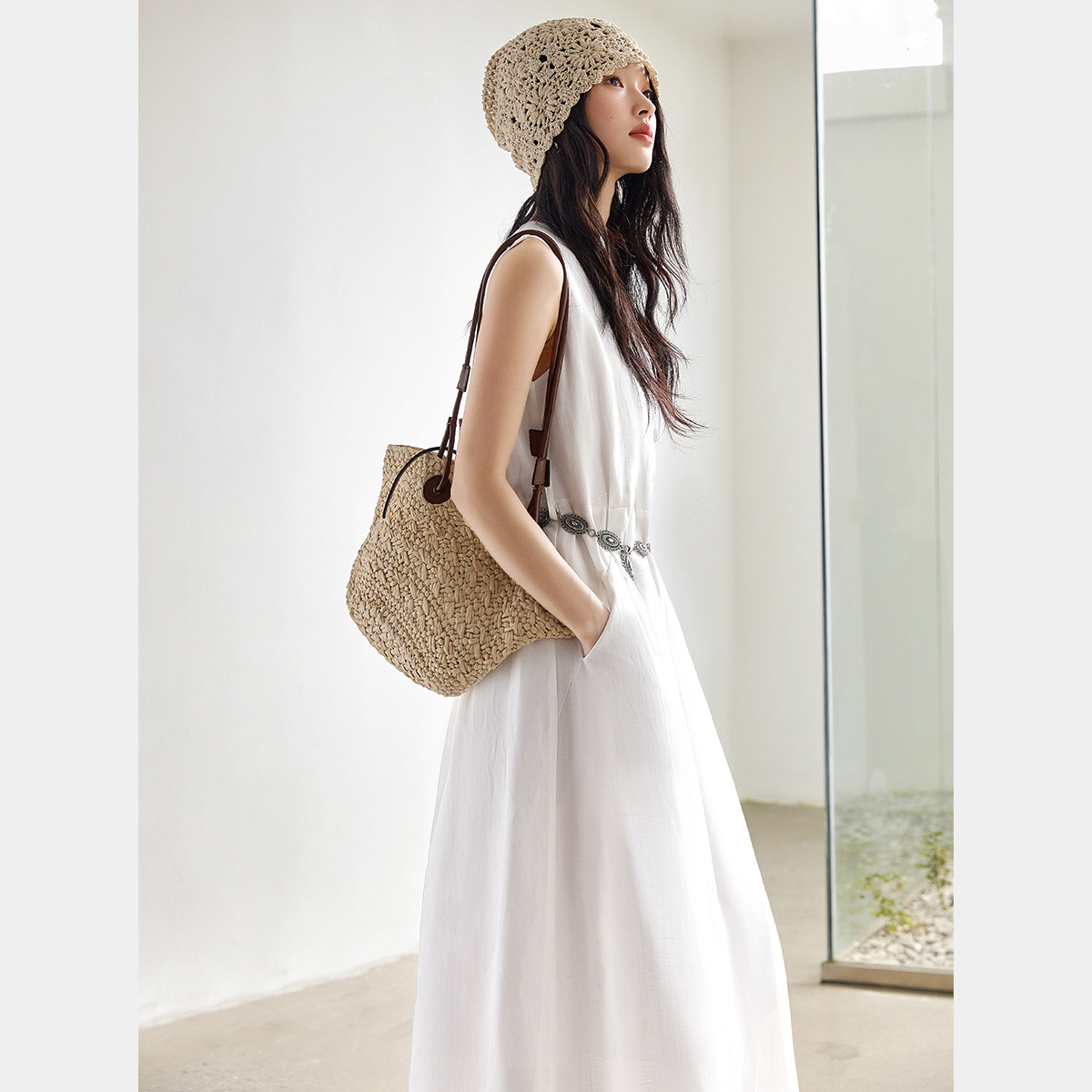 Elegant V-Neck Straight Dress