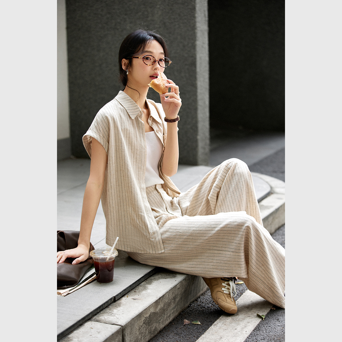 Striped Casual Suit