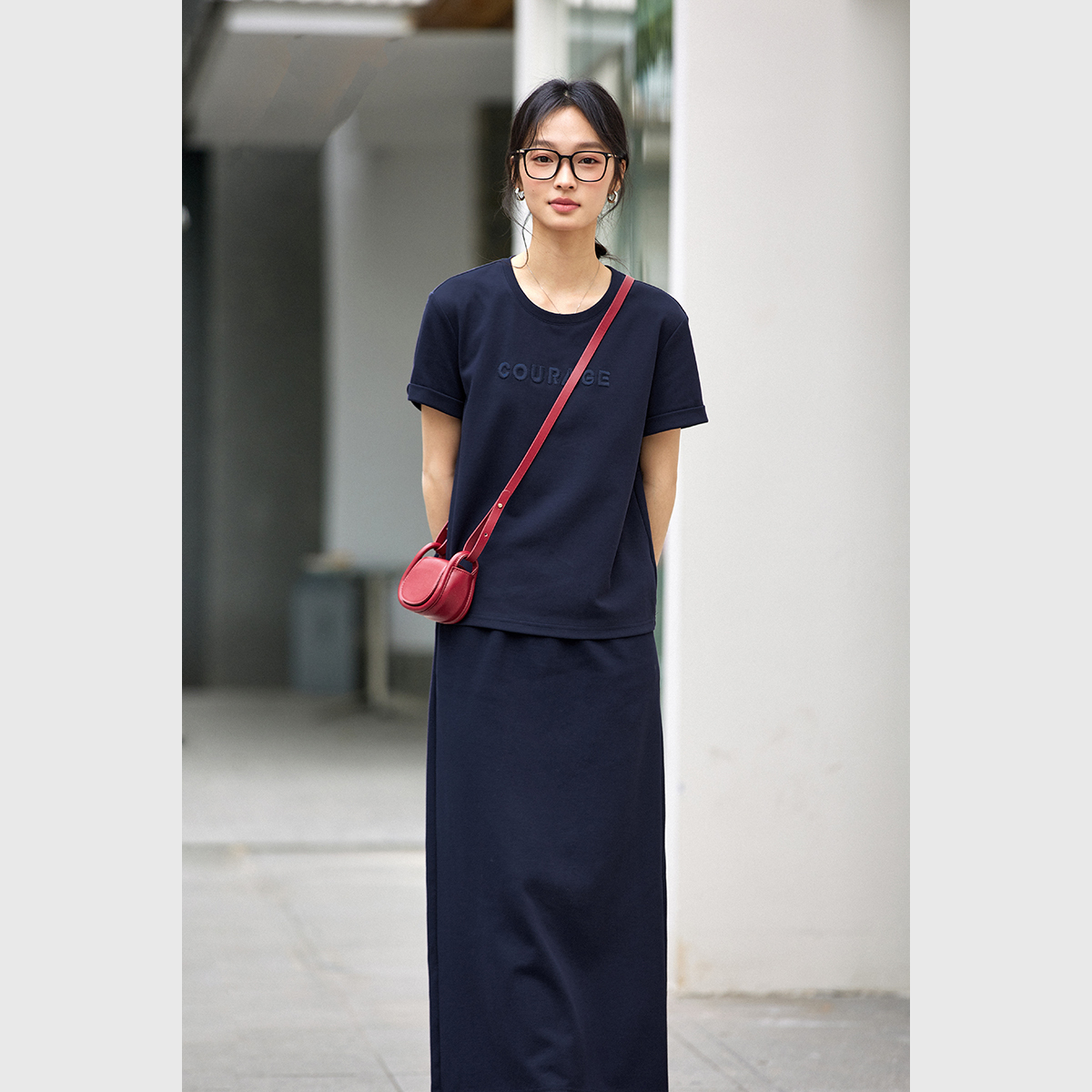 Navy Blue Letter Suit