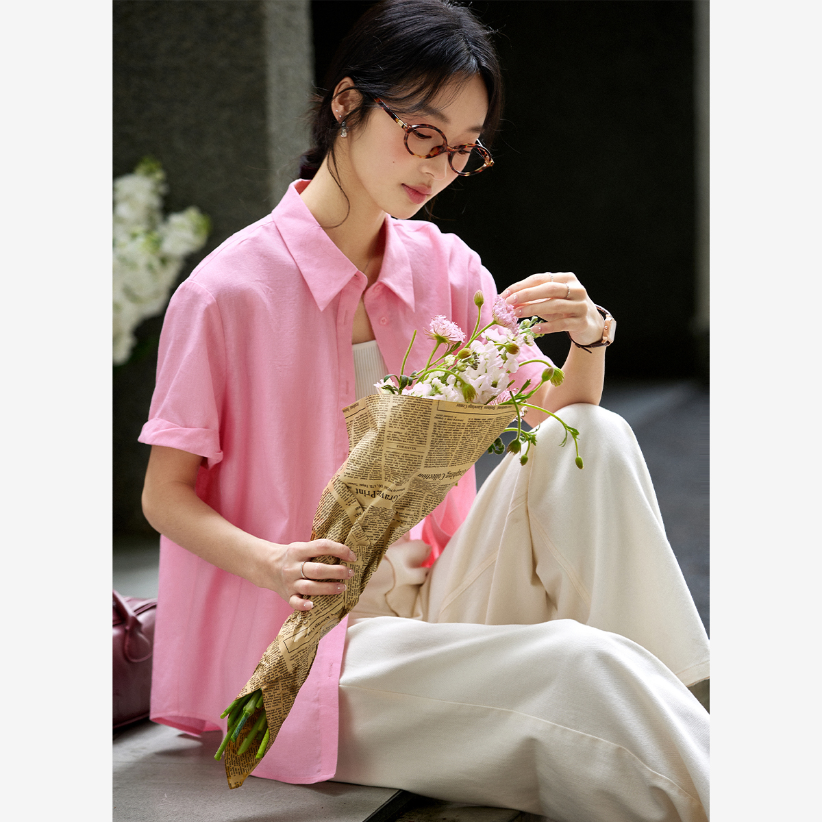 Casual And Elegant Cotton And Linen Shirt