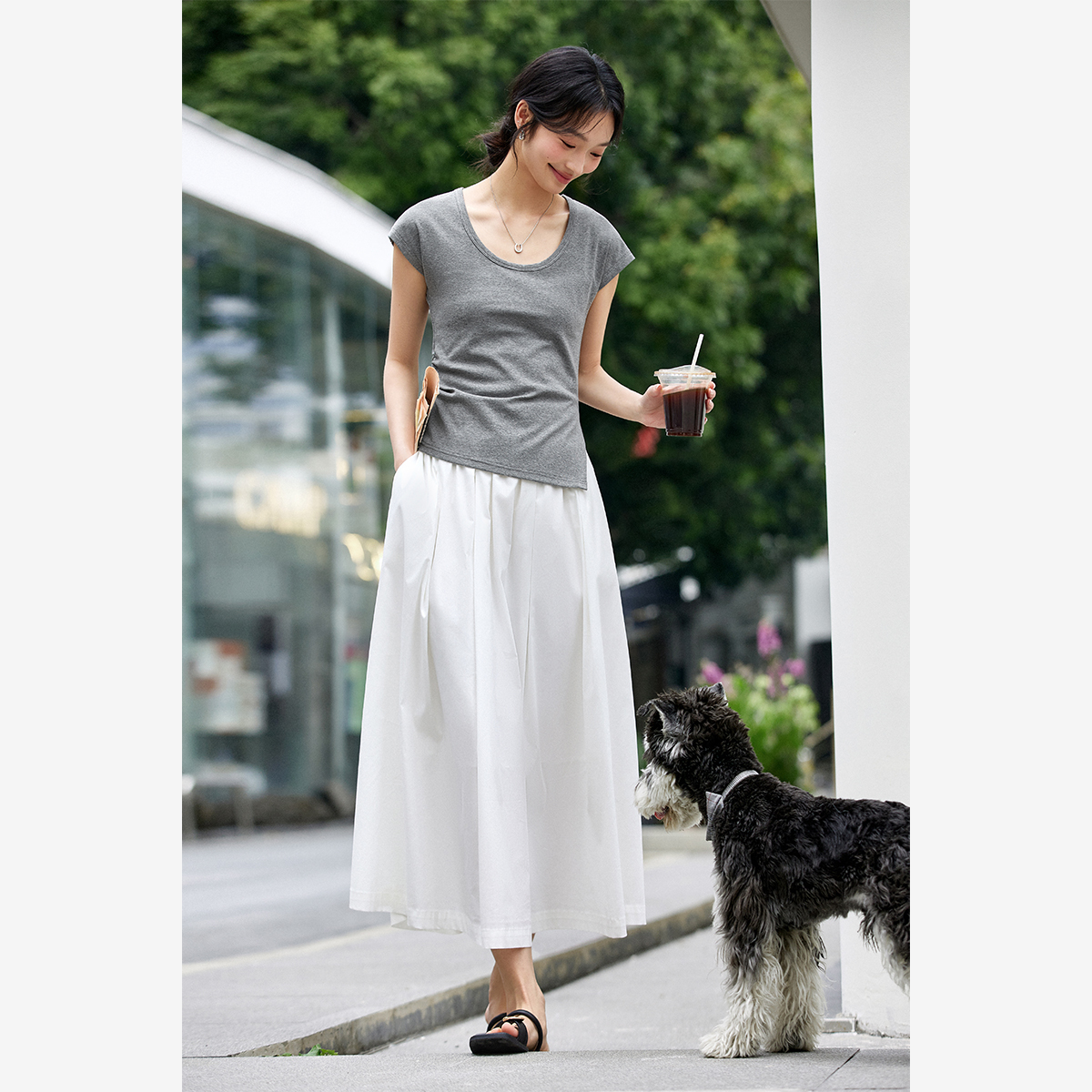 Asymmetric Knitted T-Shirt