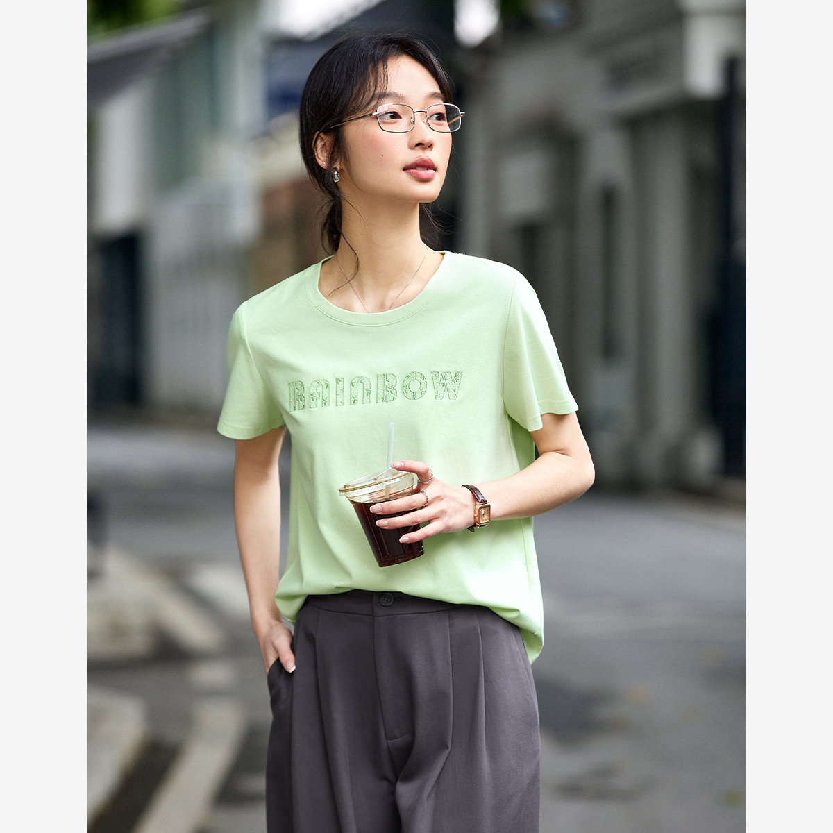 Lace Embroidery Casual T-Shirt