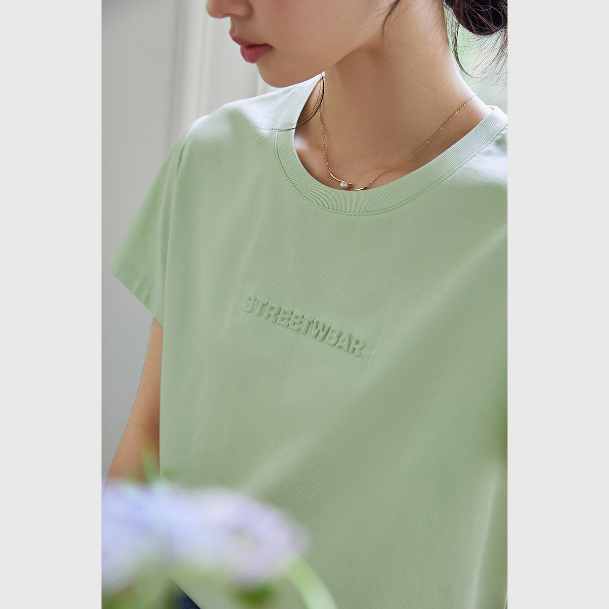Letter Embossed T-Shirt