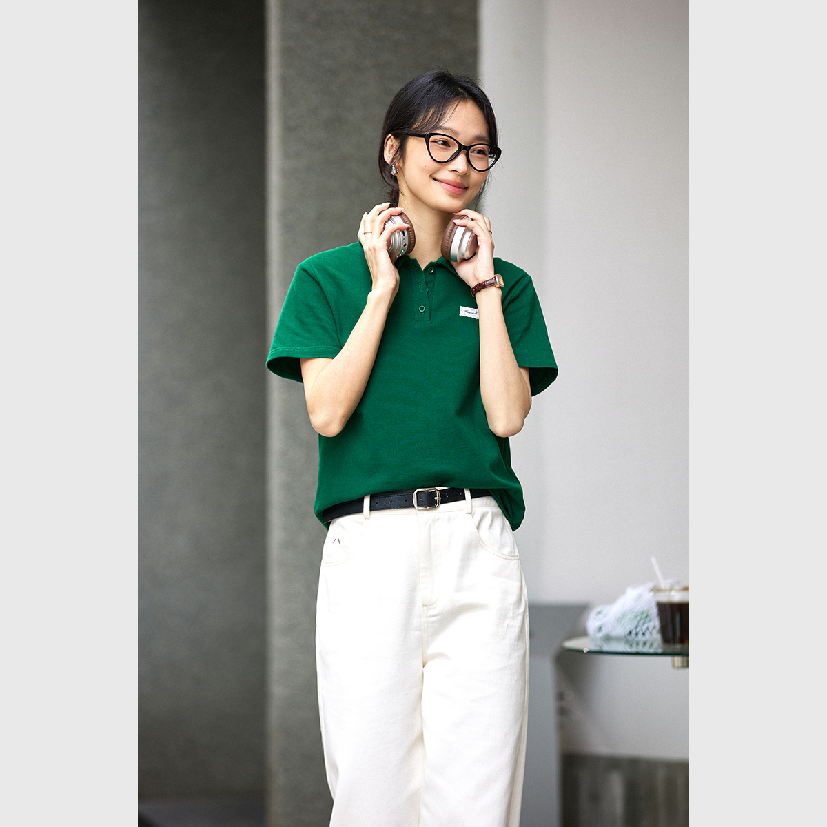 Pure Cotton Short-Sleeved Straight T-Shirt