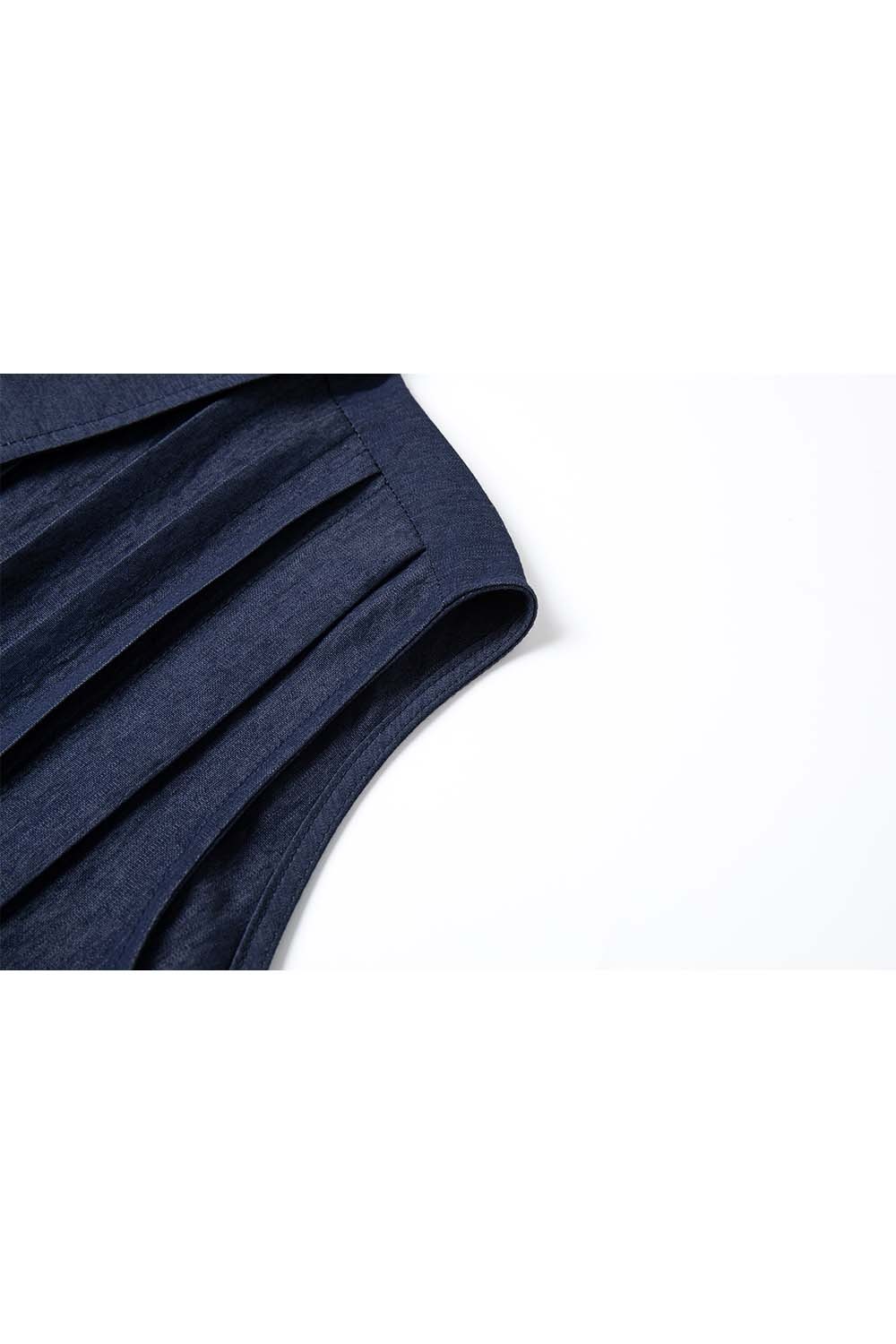 Solid Color Sleeveless A-Line Dress