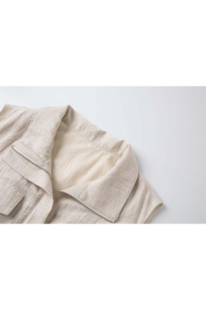 Lapel Shirt A-Line Dress