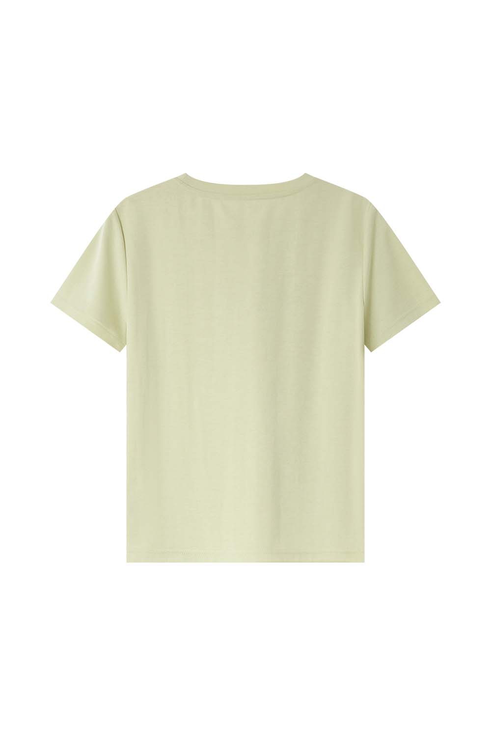 Embossed Texture Feel Embroidered T-Shirt