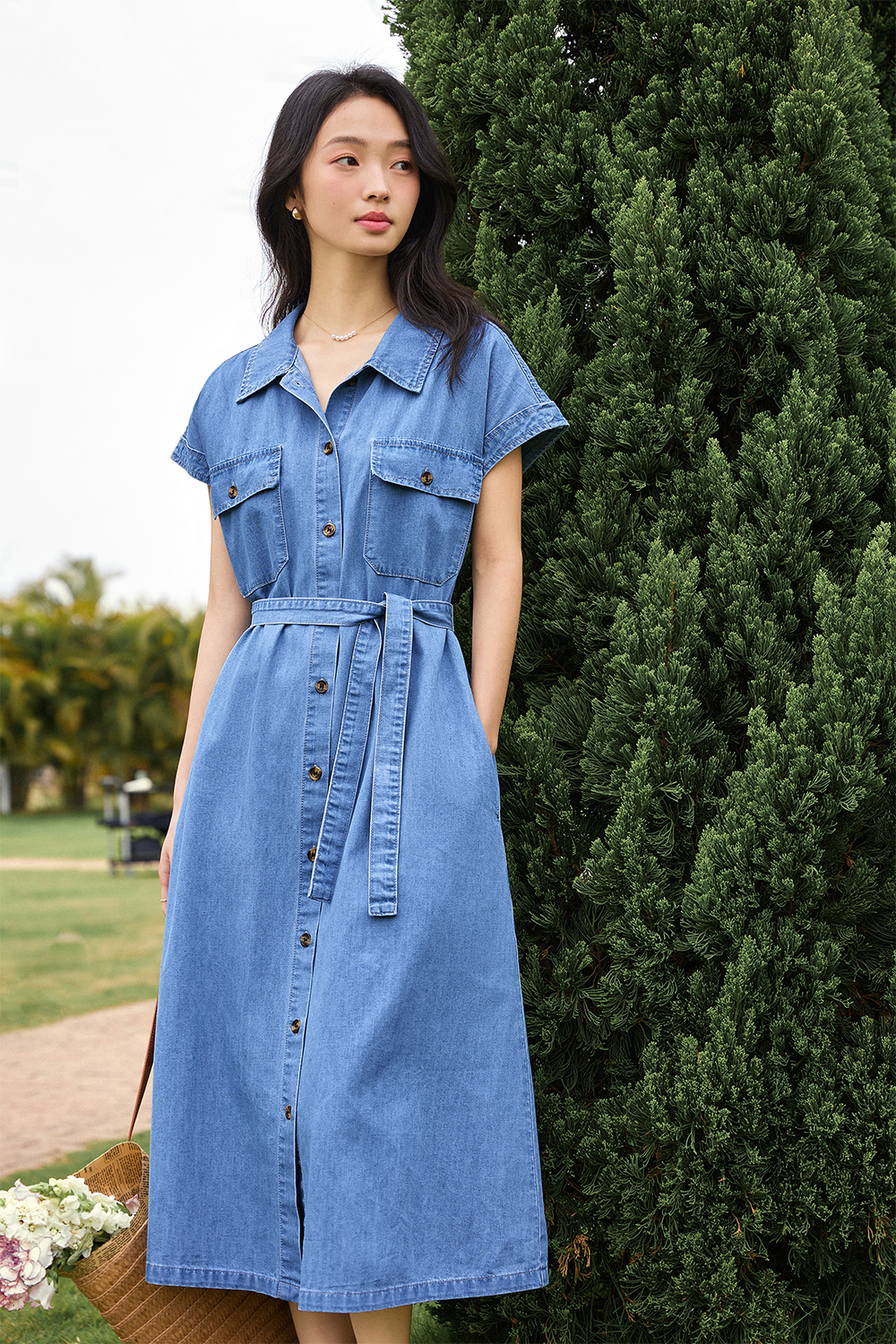 Denim Small A-Line Dress