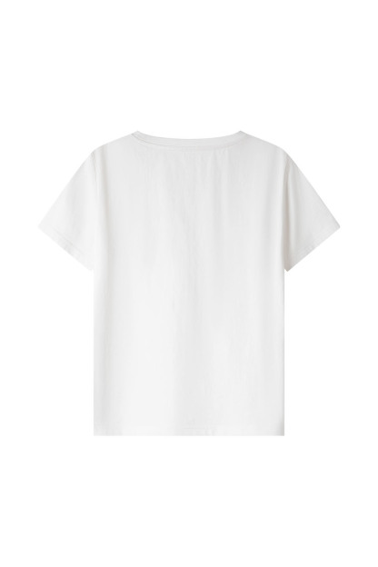 Hollow A Letter Embroidered T-Shirt