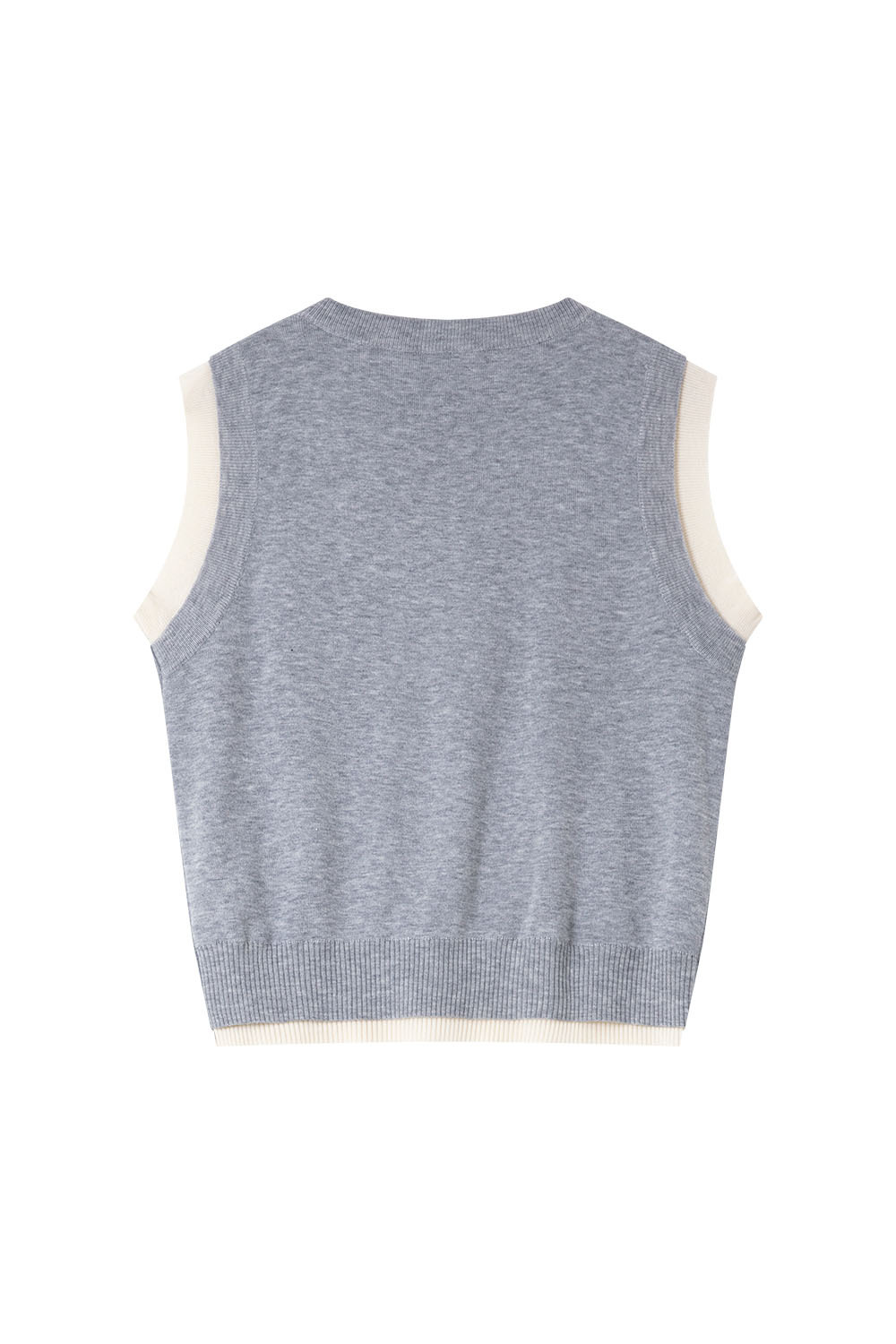 Round Neck Sleeveless Loose Knit Sweater